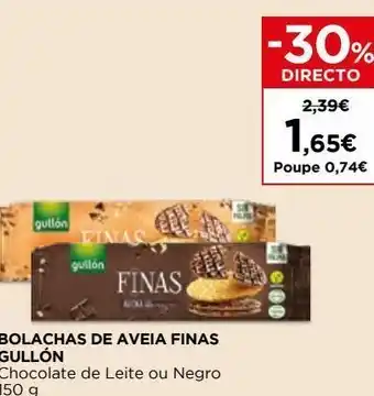 El Corte Inglés Bolacha de aveia gullon promoção