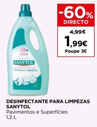 El Corte Inglés Desinfetante sanytol promoção