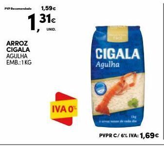 Continente Bom dia Arroz cigala promoção
