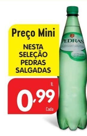 Minipreço Água pedras promoção