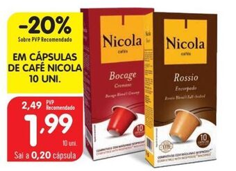Minipreço Cápsulas de café nicola promoção