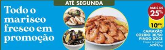 Pingo Doce Camarão cozido pingo doce promoção