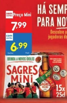 Minipreço Cerveja sagres mini promoção