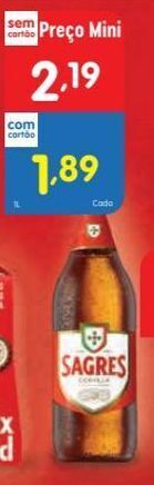 Minipreço Cerveja sagres promoção