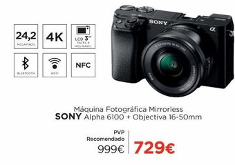 El Corte Inglés Câmera fotográfica sony promoção