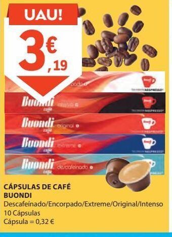 E.Leclerc Cápsulas de café buondi promoção