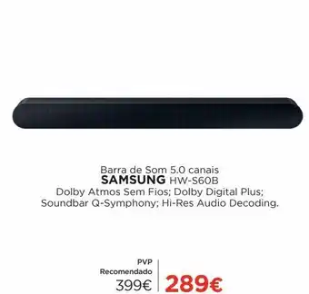 El Corte Inglés Barra de som samsung promoção