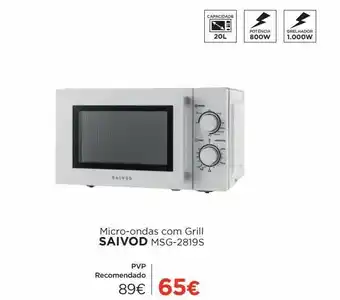 El Corte Inglés Microondas com grill promoção