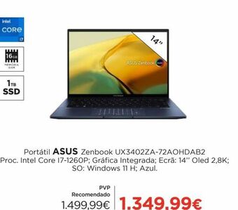 El Corte Inglés Notebook asus promoção
