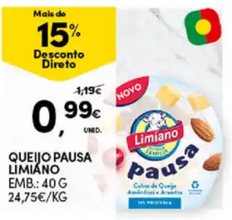 Continente Bom dia Queijo Paus Limiano 40g promoção