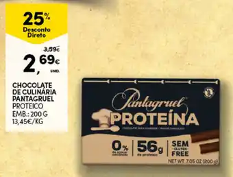 Continente Bom dia Chocolate de Culinaria Pantaruel 200g promoção