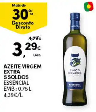 Continente Bom dia Azeite Virgem Extra 5 Soldos 0,75cl promoção