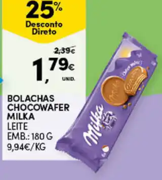 Bolachas Chocowafer Milka 180g