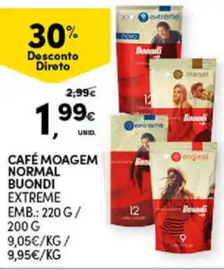Continente Bom dia Café Moagem Normal Boundi 220g /200g promoção