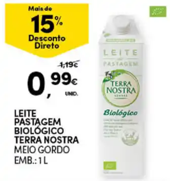 Leite Pastagem Biológico Terra Nostra 1L