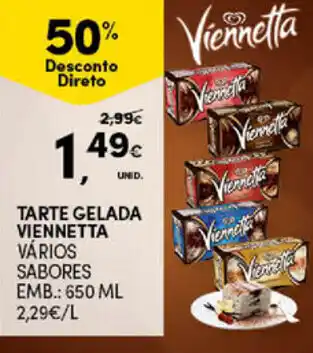 Continente Bom dia Tarte Gelada Viennetta 650ml promoção
