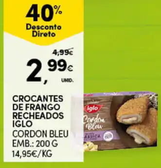 Continente Bom dia Crocantes de Frango Recheados Iglo 200g promoção