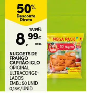 Continente Bom dia Nuggets de Frango Capitão Iglo 50 Unid promoção