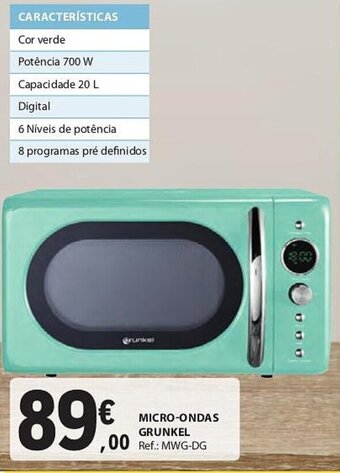 E.Leclerc MICRO-ONDAS GRUNKEL promoção