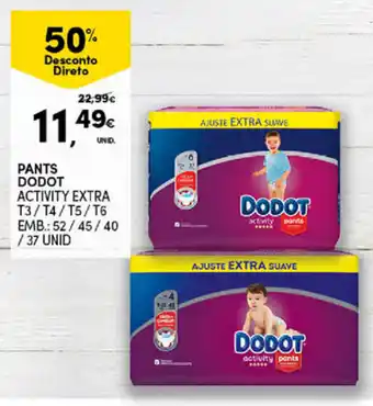 Continente Bom dia Pants Dodot 37 Unid promoção