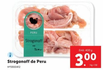 Lidl Strogonoff de Peru Emb. 400 g promoção