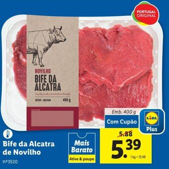 Lidl Bife da Alcatra de Novilho Emb. 400 g promoção