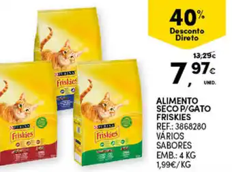 Continente Bom dia Alimento Seco P/Gato Friskies 4kg promoção