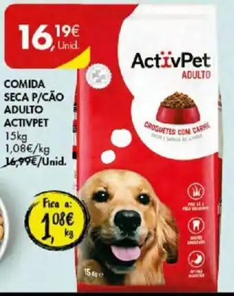 Pingo Doce COMIDA SECA P/CÃO ADULTO ACTIVPET promoção