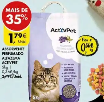 Pingo Doce ABSORVENTE PERFUMADO ALFAZEMA ACTIVPET 5kg promoção