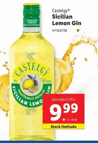 Castelgy® Sicilian Lemon Gin Garrafa 0,70 L