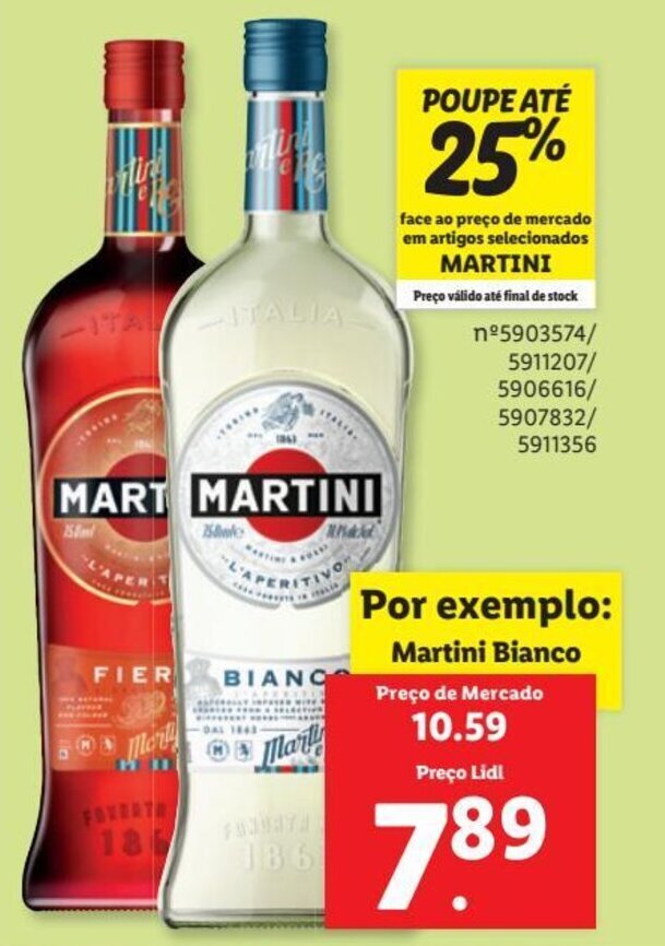 Promoção Martini Bianco em Lidl