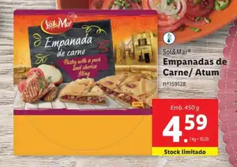 Lidl Sol&Mar Empanadas de Carne/ Atum Emb. 450 g promoção