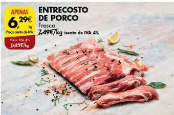 Pingo Doce ENTRECOSTO DE PORCO Fresco promoção