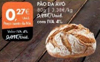 PÃO DA AVÓ 80g