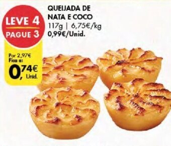 Pingo Doce QUEIJADA DE NATA E COCO 117g promoção