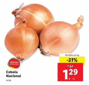 Lidl Cebola Nacional Vendido ao kg promoção