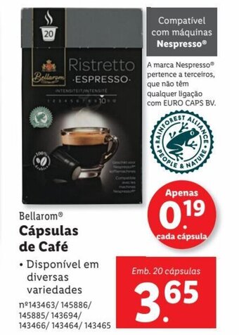 Bellarom Cápsulas de Café