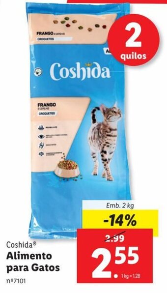 Lidl Coshida Alimento para Gatos Emb. 2 kg promoção