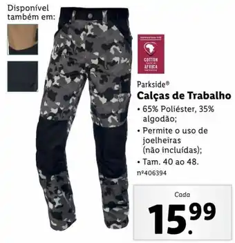 Lidl ParksideⓇ Calças de Trabalho promoção