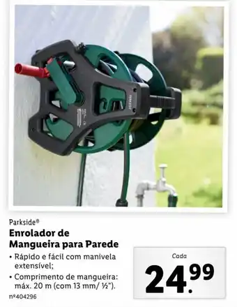 Lidl ParksideⓇ Enrolador de Mangueira para Parede promoção