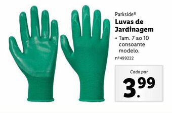Lidl Parkside Luvas de Jardinagem promoção