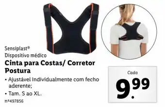 Lidl Sensiplast Dispositivo médico Cinta para Costas/ Corretor Postura promoção