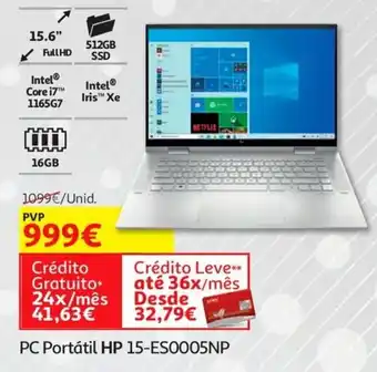 Auchan PC Portátil HP 15-ES0005NP promoção