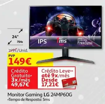 Auchan Monitor Gaming LG 24MP60G promoção