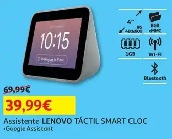 Auchan Assistente LENOVO Táctil Smart Cloc promoção