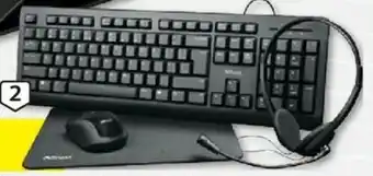 Auchan Conjunto 4 em 1 Trust Primo Teclado+Rato s/ Fios+Auscultadores+Tapete promoção