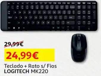 Teclado + Rato s/ Fios Logitech MK220