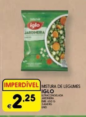 Meu Super Verduras congeladas iglo promoção