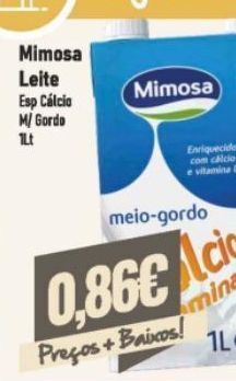 Belita Leite mimosa promoção