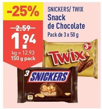 ALDI Chocolates twix promoção